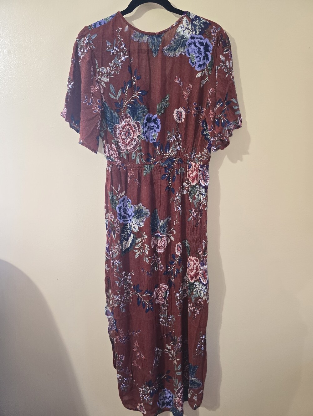 Patrons of Peace Rust Floral Maxi Dress - Picture 5 of 7
